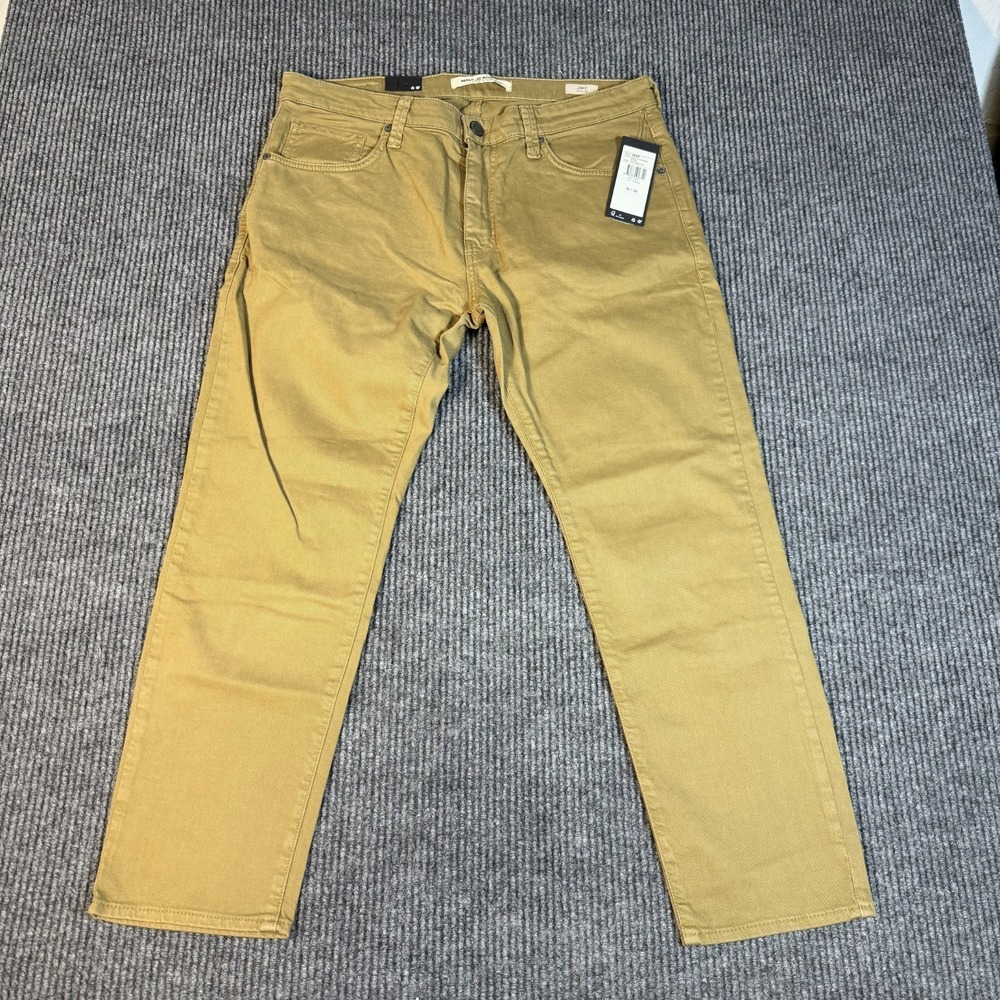 Mavi Jake Jeans Denim Cotton Slim Leg Straight Fit Mens Size 36x28 Mocca Brown
